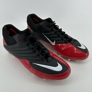 Nike Super Speed Carbon D Low Football Cleats 396237-016 Red Black Size 15